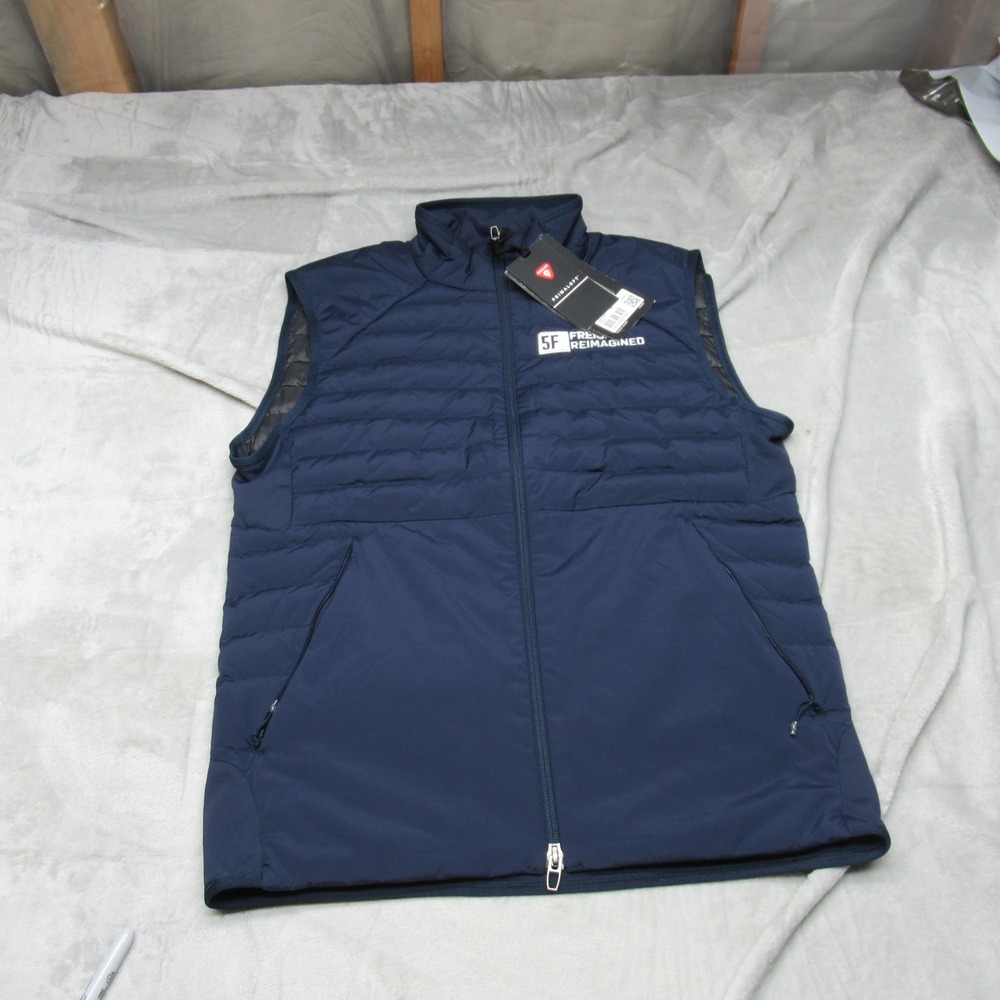 Lululemon Down Vest Mens XS Blue Down For It All Pack Insulated‎ LOGO $148 NWD